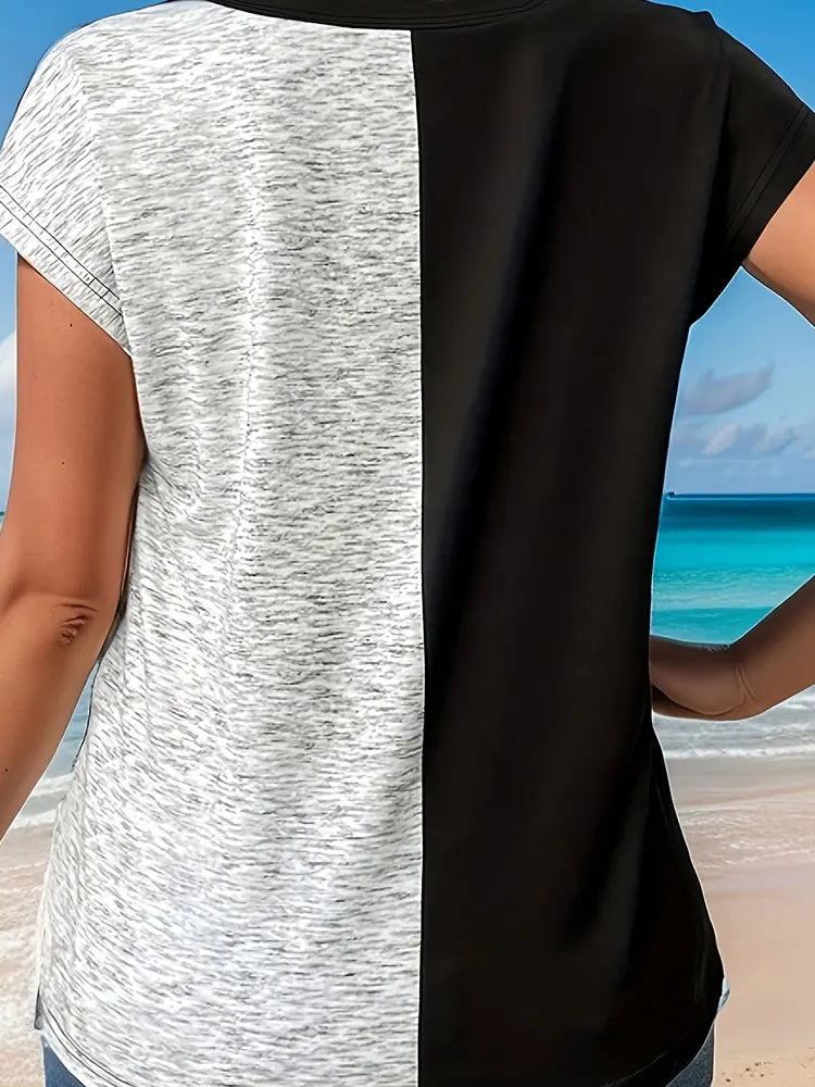 Women's plus size shirt summer chic elegant shirt casual women's fashionable shirt