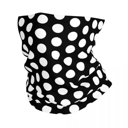 Custom Colorful Pop Art Geometric Polka Dot Bandana Winter Neck Warmer Windproof Wrap Face Scarf for Hiking Gaiter Headband 6 one size