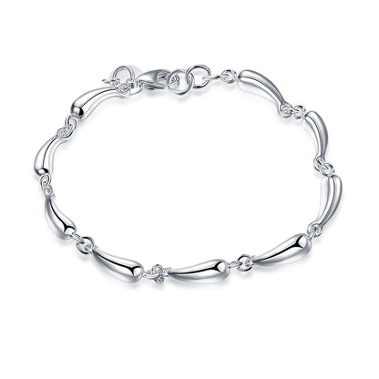 New High quality 925 Sterling Silver 4MM Women Men chain Male Twisted Rope Bracelets Fashion Silver Jewelry H209