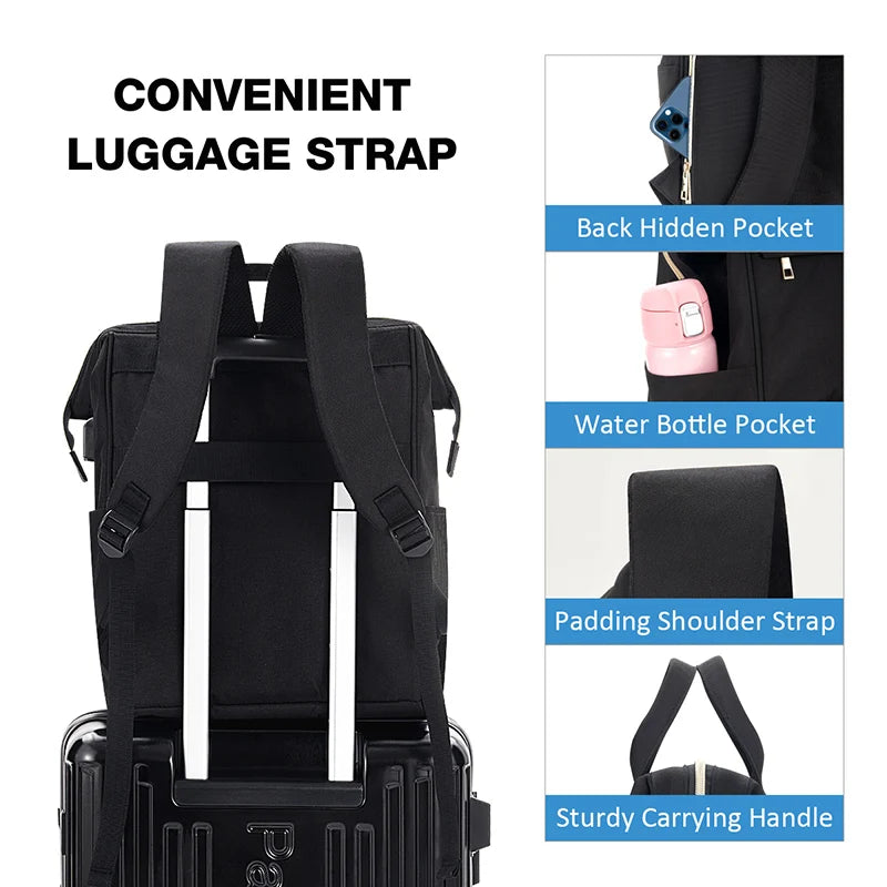 OIWAS Lunch Backpack for Women 15.6 inch Laptop Backpack Insulated Cooler Backpack with USB Port Men Travel Work Picnics Hiking