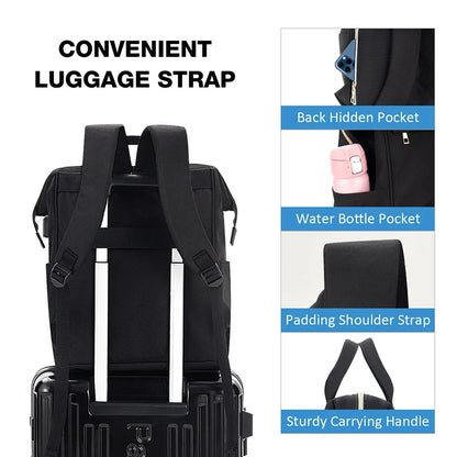 OIWAS Lunch Backpack for Women 15.6 inch Laptop Backpack Insulated Cooler Backpack with USB Port Men Travel Work Picnics Hiking