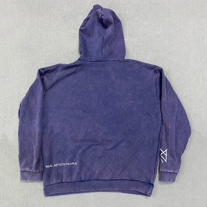 Y2K Retro Style Hoodie 2025 Fashion Street Casual Pullover Jacket with Letter Hot Stamping Design