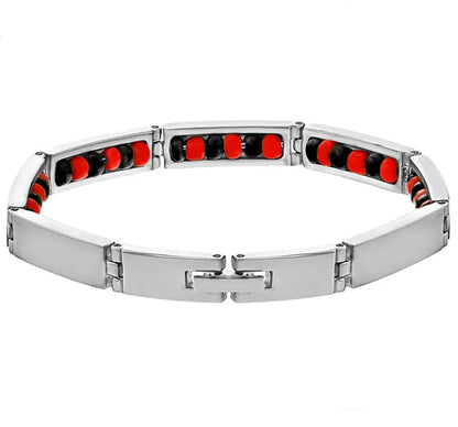 Wholesale New Arrival Stainless Steel Jewelry Green and Yellow Color Orula Elegua Bracelet Mix Beads Unisex Bangle For Women Men Badiee Stylez