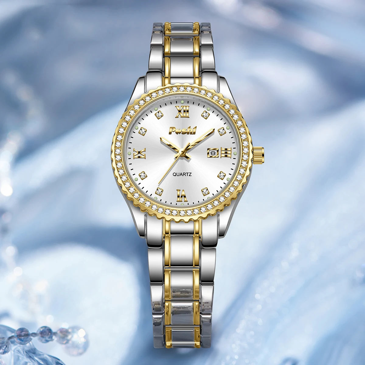 POSHI 990 Fashion Women Watch Elegant Business Quartz Wristwatch Lady Casuan Dress Watches With Date Display Original Clock