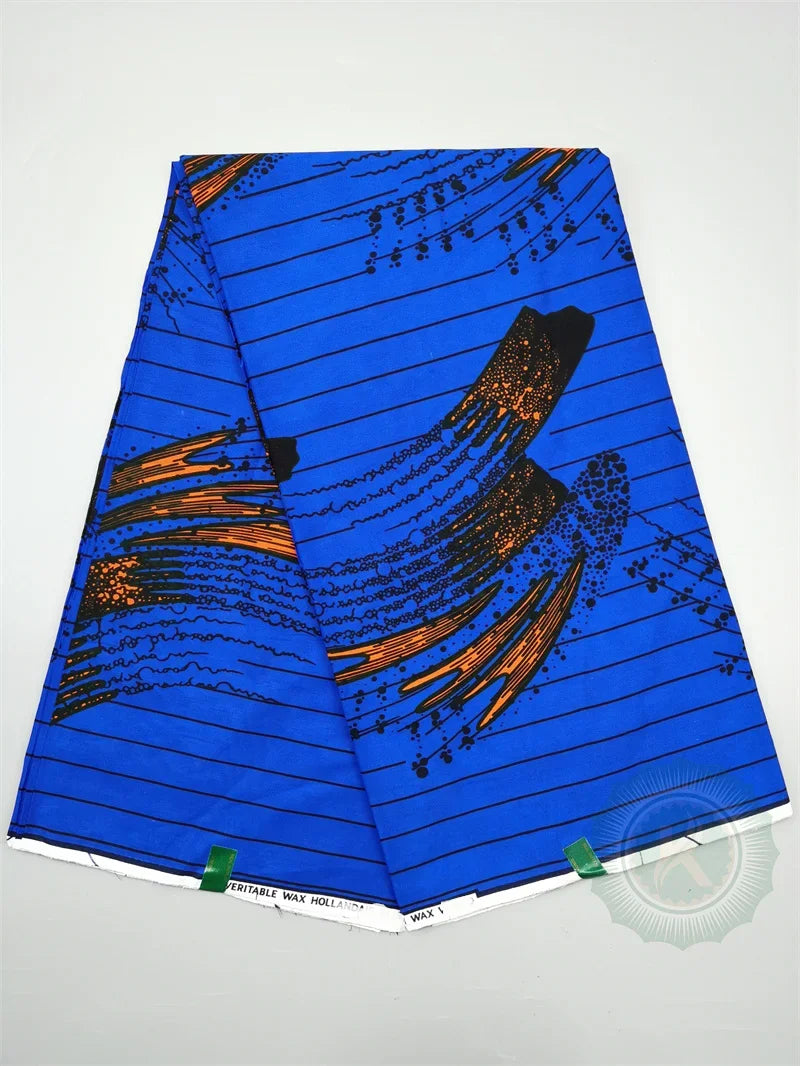 Classical Veritable Wax Guaranteed Real wax print fabric dutch hollandais pagne africa Dress 100% cotton 6yards Brown 6Yards 950g