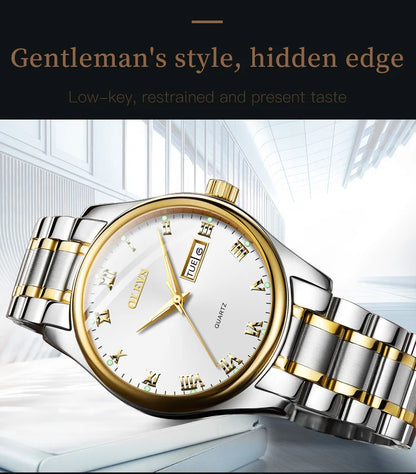 OLEVS Brand Belt Style Double Calendar Quartz Women's Watch 5582