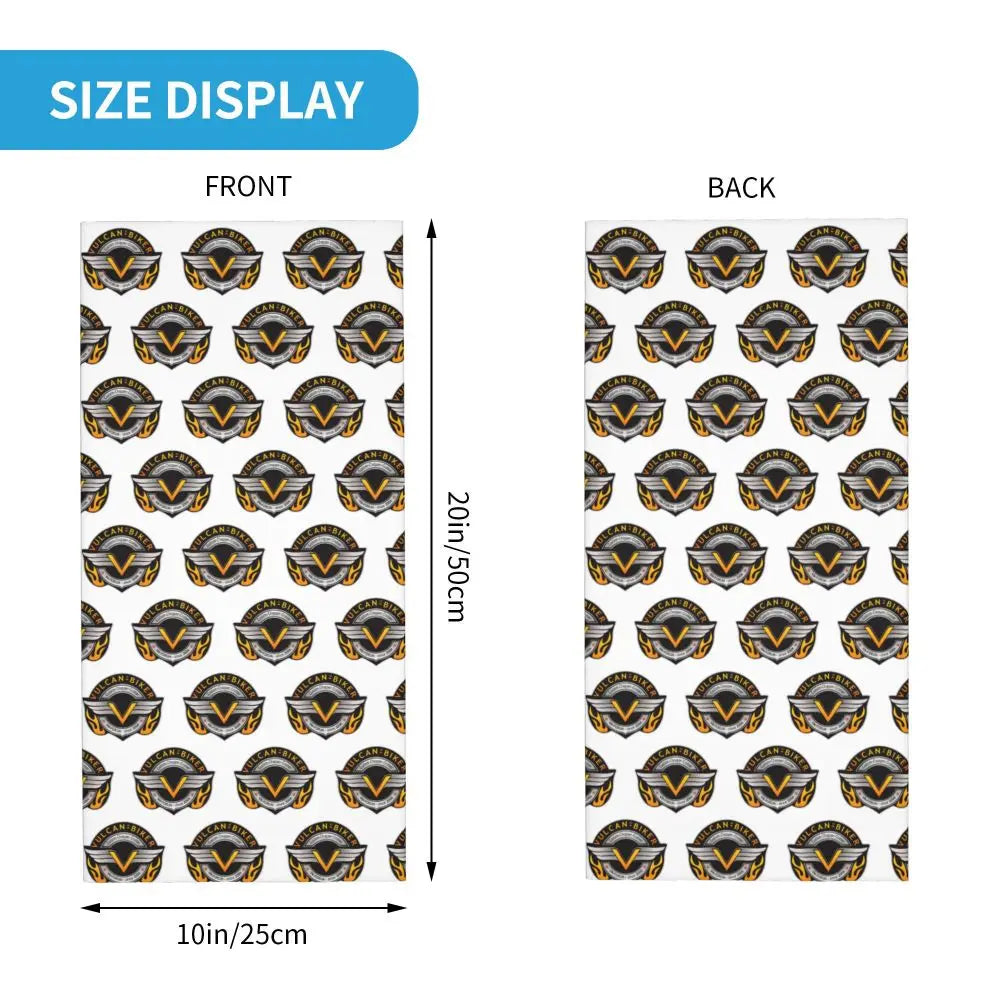 Vulcan Motorcycle Modren Bandana Neck Cover Printed Wrap Scarf Multi-use Headwear Outdoor Sports Unisex Adult Washable