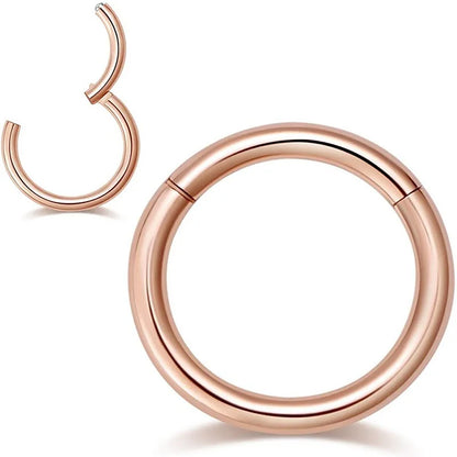 1PC Surgical Steel Tornito Nose Clicker 16G 18G Septum Piercing Clicker Ear Cartilage Pircing Earring Helix Septum Cliker Ring Rose