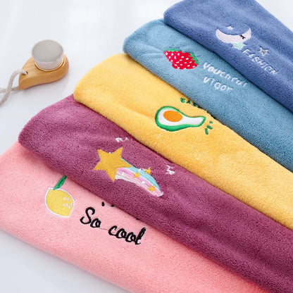 1pc Quickly Dry Hair Hat Super Absorbent Soft Bathroom Women Head Towels Girls Cute Hair Towel Hair Dry Wrap Bonnets Badiee Stylez