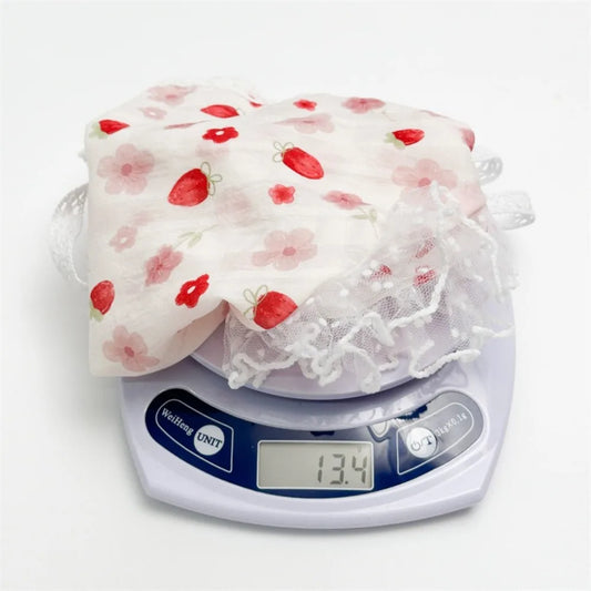 French Pastoral Style Triangle Triangle Headband Fiber Handmade Flower Headscarf Flower Lace Turban Hair Accessories Beach