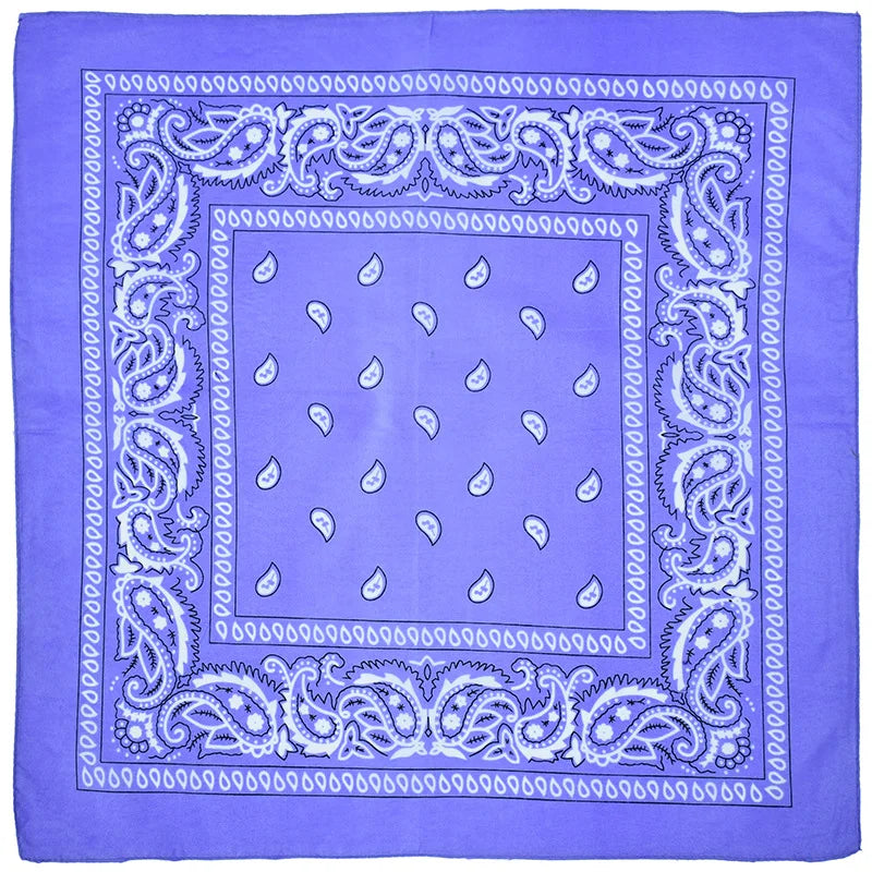 Outdoor Cycling 53cm Cotton Square Scarf Women Men Paisley Print HipHop Bandanas Scarves Headband Handkerchief Hair Mask Badiee Stylez