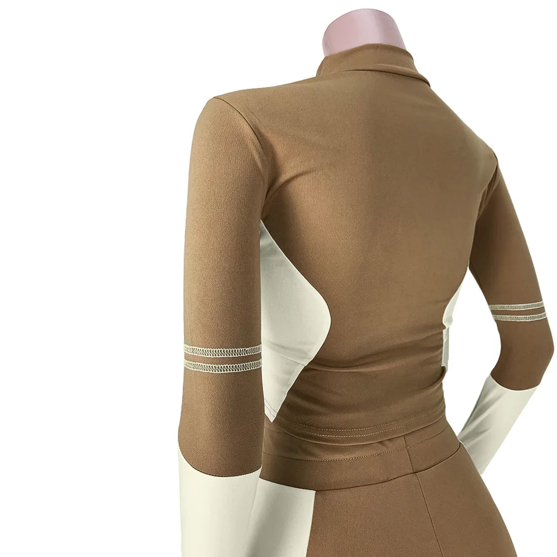 Y2K Color Matching Women'S Set Sweatsuit Two Piece Outfits Ladies' Standing Collar Sports Suit Slim Fit Long Sleeved Long Pants Badiee Stylez