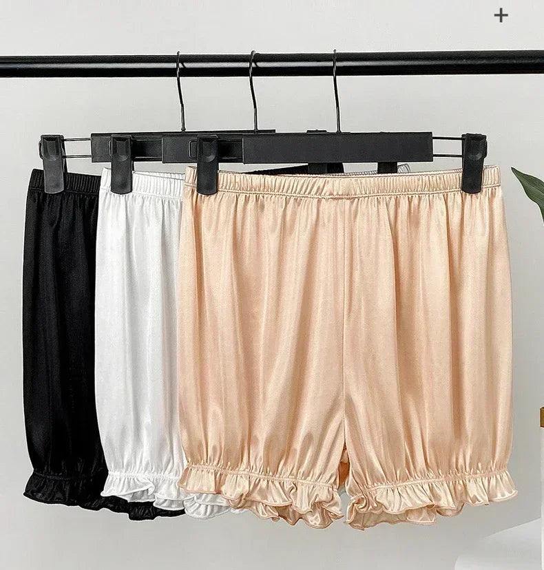 Summer Thin Safety Pants Women JK Leggings Women Anti-slip Safety Pants Women Loose Wear Shorts Home Pajama Pants Women White