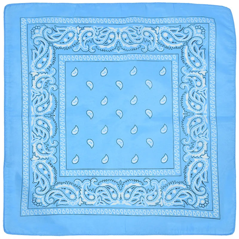 Outdoor Cycling 53cm Cotton Square Scarf Women Men Paisley Print HipHop Bandanas Scarves Headband Handkerchief Hair Mask Badiee Stylez