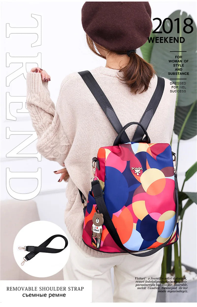 Fashion Backpack Women Oxford Cloth Shoulder Bag 2024 School Bags For Teenage Girls Light Ladies Travel Bagpack Mochila Feminina