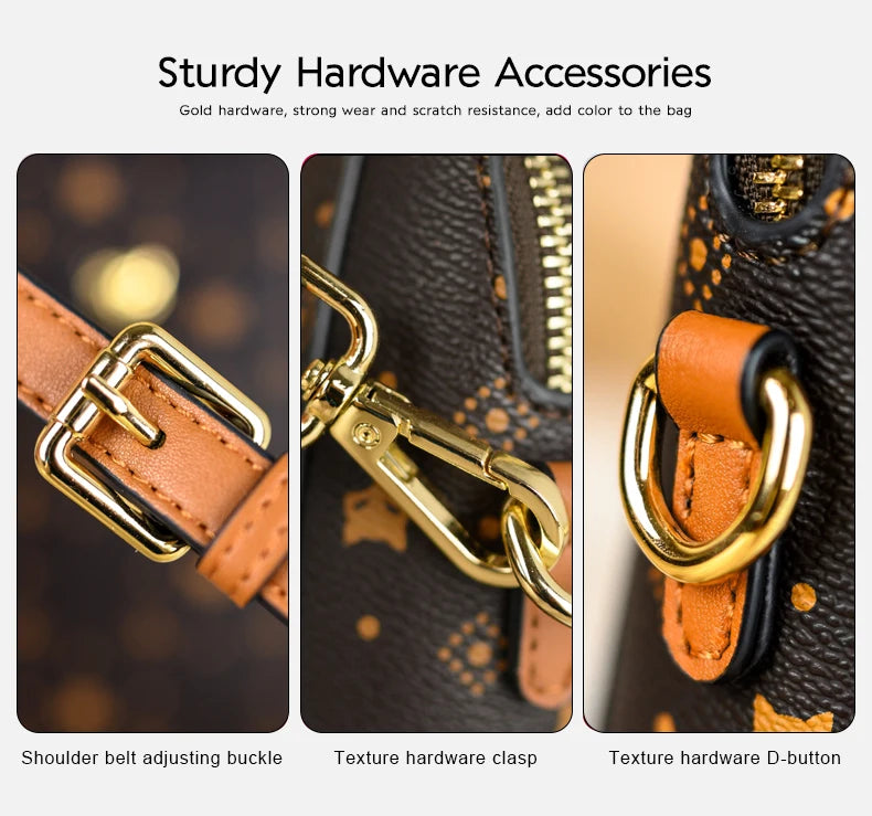 FOXER Woman Small Monogram Cellphone Bag Vintage Shoulder Bag Girl Mini Crossbody Bag PVC Lady Messenger Bag Gift for Wife,Lover