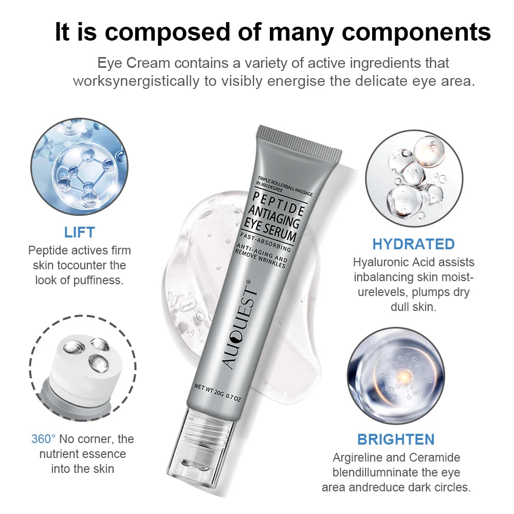 Peptide Eye Cream Dark Circles Eye Bags Remover Anti Wrinkle Firming Eye Cream Skin Care Products
