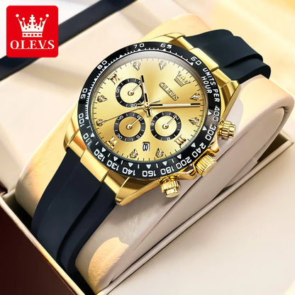 OLEVS 5618 Woman Watch Fashion Original Quartz Watch Waterproof Luminous Chronograph Date Sports Watches For Woman With Box Black Gold CHINA Yes