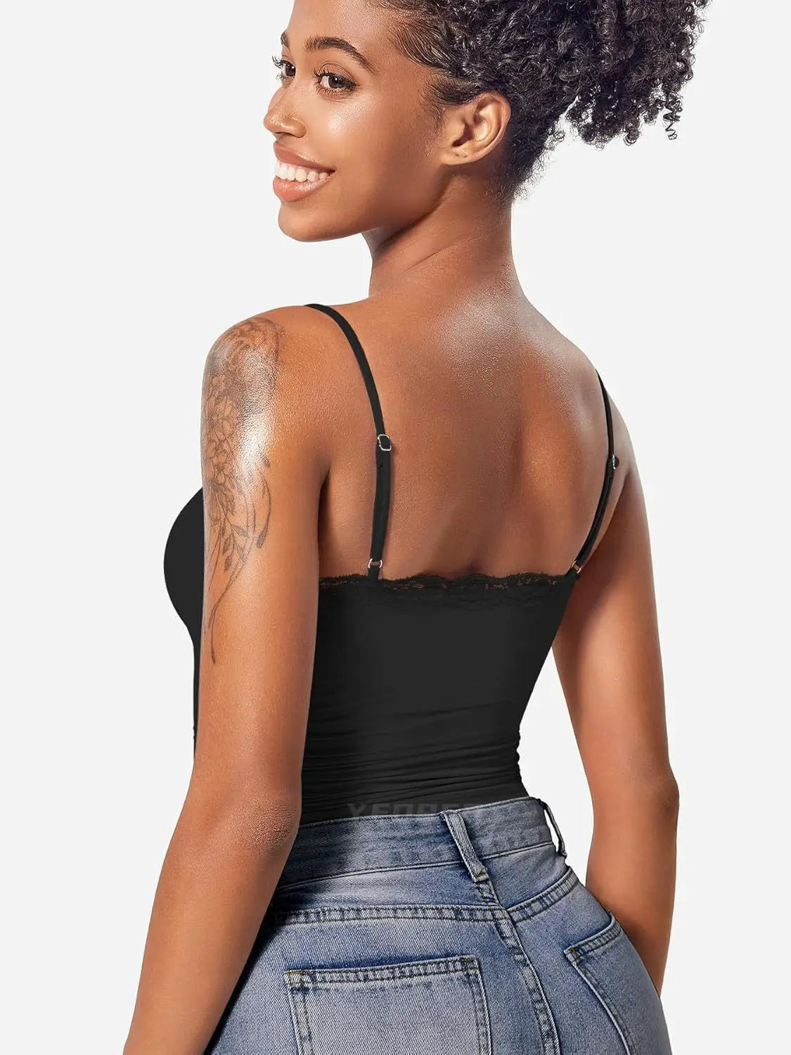 2025 Women Lace Tanks Top Spaghetti Strap Lace Square Neck Sleeveless Match Pants Soft Pullover Summer Camisole Women Clothes