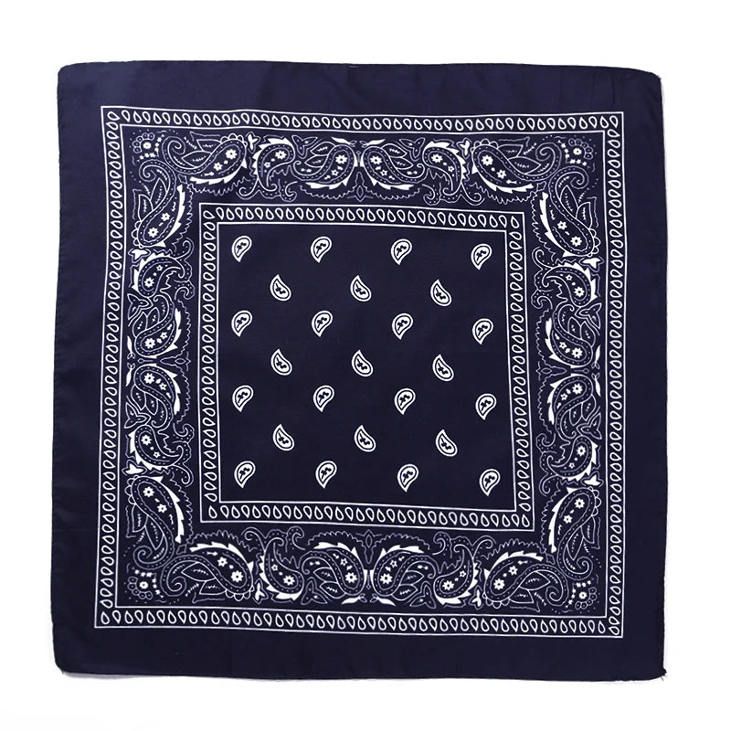 Outdoor Cycling 53cm Cotton Square Scarf Women Men Paisley Print HipHop Bandanas Scarves Headband Handkerchief Hair Mask Badiee Stylez
