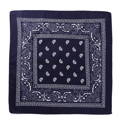 Outdoor Cycling 53cm Cotton Square Scarf Women Men Paisley Print HipHop Bandanas Scarves Headband Handkerchief Hair Mask Badiee Stylez