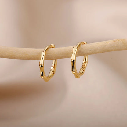 Luxury Star Pendientes Earrings For Women Girl Stainless Steel Minimalist Hoop Piercing 2025 New In y2k Jewelry aretes de mujer E2308G-4 CHINA