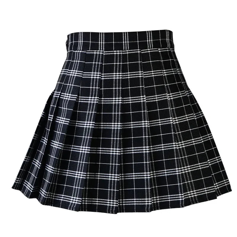 Harajuku 0Women Pleat Skirt 0Preppy Style Plaid 0Mini Cute Japanese School Uniforms Ladies Jupe Kawaii 8710-HB