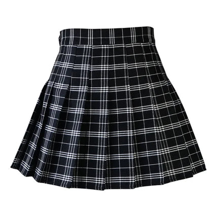 Harajuku 0Women Pleat Skirt 0Preppy Style Plaid 0Mini Cute Japanese School Uniforms Ladies Jupe Kawaii 8710-HB