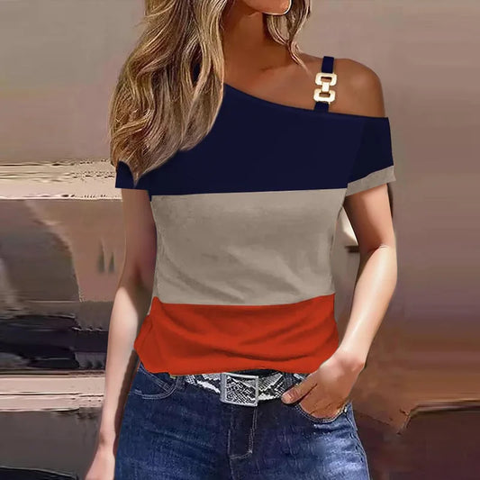 Women Summer Ruffles Short Sleeve Loose T Shirt Chic Elegant Solid O Neck Tops Casual Simple All Match Tee Streetwear Blouse MULTI