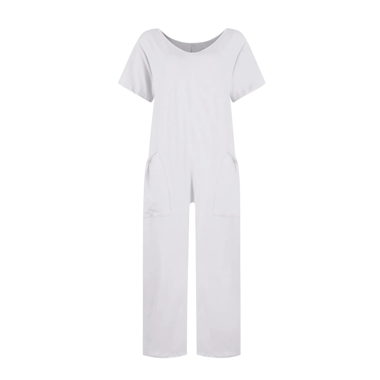 jumpsuit women Fashion Casual Short Sleeve Jumpsuits Loose and comfortable Pullover bodysuit With Pockets trend monos largos Badiee Stylez