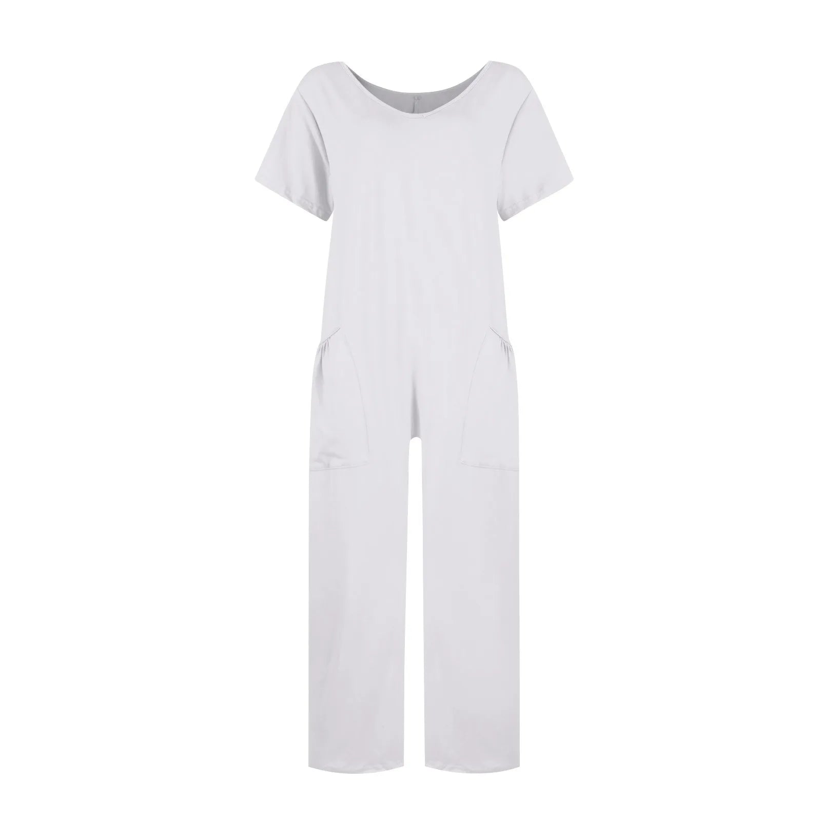 jumpsuit women Fashion Casual Short Sleeve Jumpsuits Loose and comfortable Pullover bodysuit With Pockets trend monos largos Badiee Stylez