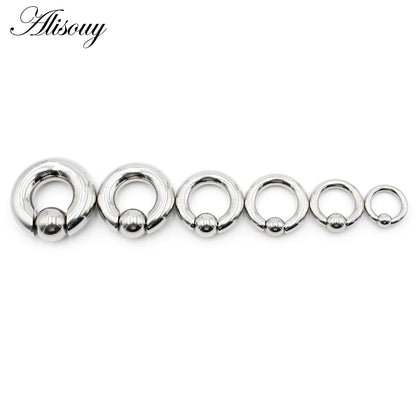 Alisouy 1pc Surgical Steel Captive Hoop Rings BCR Ring Eyebrow Ear Tragus Piercing Nose Closure Nipple Bar Lips Body Jewelry