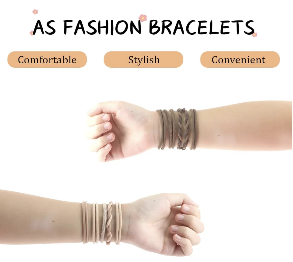 30PCS Boho Hair Ties for Women Elastic Hair Tie Bracelet Fashion Hair Bands No Damage Hair Ties Ponytail Holder for Thin Thick H