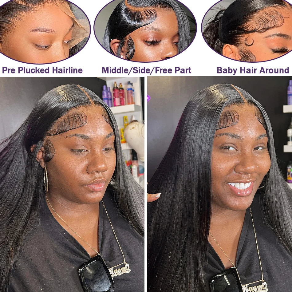 360 Full Lace Frontal Wig 13x6 Straight Glueless Lace Front Wig Brazilian Human Hair Wigs For Black Women 13x4 Lace Wig
