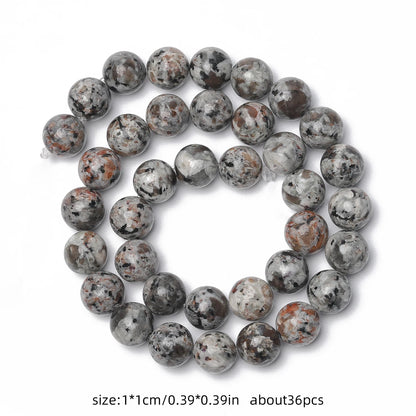 4-12mm AA Yooperlite Natural Flame Stone Beads Round Spacer Beads For Jewelry Making Supplies Diy Charms Bracelets Accessories
