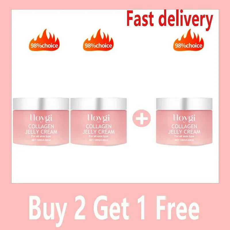 Collagen Jelly Cream Niacinamide Tightening Soothing Moisturizing Anti-Aging Firmness Hydration Skincare 100ml Face Gel 3 PCS