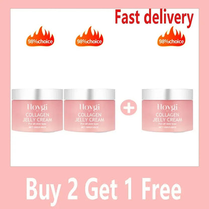 Collagen Jelly Cream Niacinamide Tightening Soothing Moisturizing Anti-Aging Firmness Hydration Skincare 100ml Face Gel 3 PCS