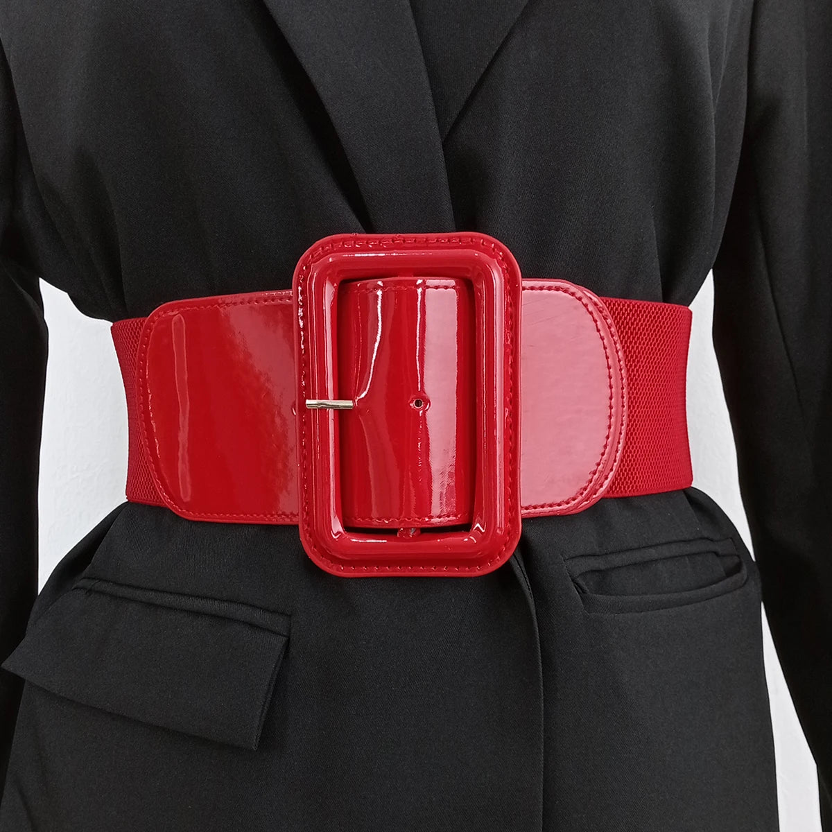 Plus Size Black Stretch Cummerbunds Female Wide Black Corset Belt Big Dress Red Waistband Designer Belts For Women White Badiee Stylez