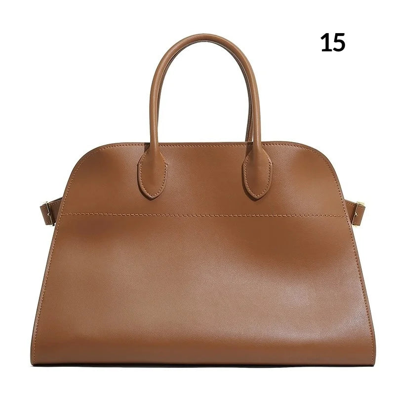 Handbag Tote Tote Commuter Leather Large Capacity Computer Bag White Soft Breathable Handbags Traveling 15 1