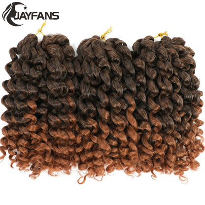 1- 5 Packs 8 inch Jumpy Wand Curl Jamaican Bounce Crochet Hair Natural Black Wand Curls Crochet Hair Short Curly Crochet Braids Badiee Stylez