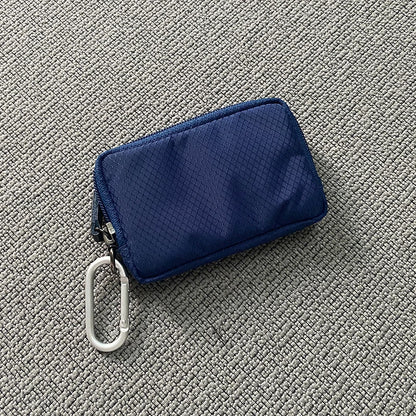 Japanese Style Casual Coin Pouch Nylon Cloth Mini Purse Waterproof Men Coin Purse Small Cute Wallet Cute Purse Clutch Bag NAVY