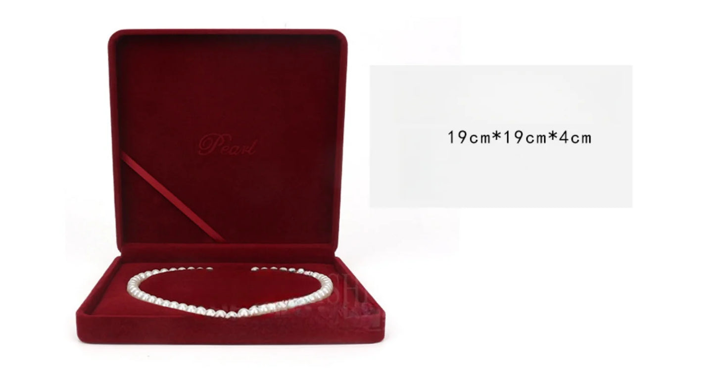 Velvet Pearl Necklace Gift Display Jewelry Set Box Wedding Ring Earring Bracelet Jewellery Packaging Storage Organizer Wholesale