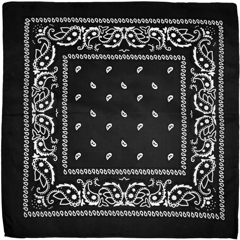 Outdoor Cycling 53cm Cotton Square Scarf Women Men Paisley Print HipHop Bandanas Scarves Headband Handkerchief Hair Mask Badiee Stylez