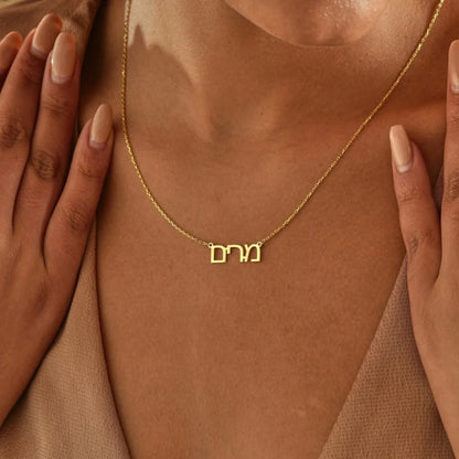 Custom Hebrew Name Necklaces For Women Personalized Hebrew Pendant Name Necklace Stainless Steel Chain Christmas Jewelry Bff Badiee Stylez