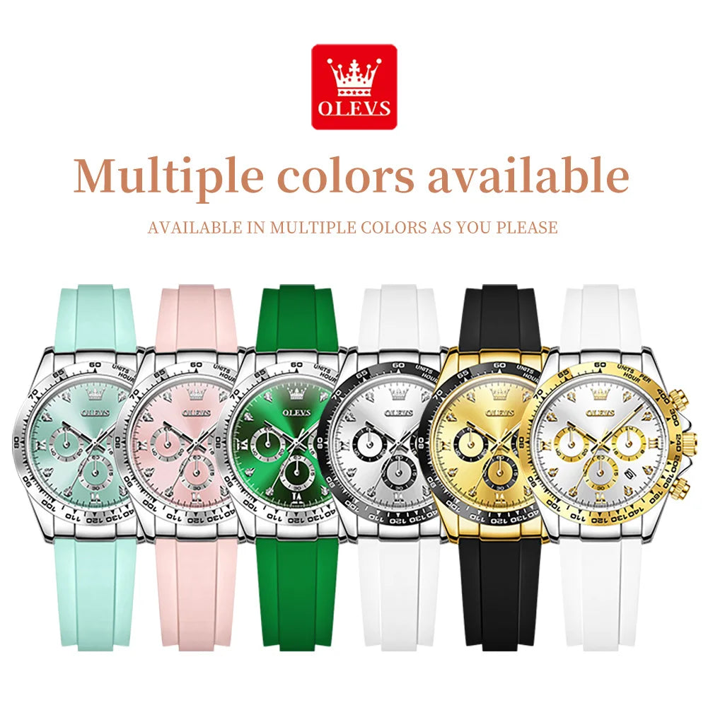 OLEVS 5618 Woman Watch Fashion Original Quartz Watch Waterproof Luminous Chronograph Date Sports Watches For Woman With Box