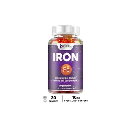 Iron Gummies - Contains Vitamin C To Support Red Blood Cell Production and Energy Levels, Improve Anemia, and Enhance Immunity 30 Gummies