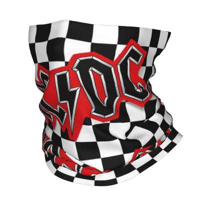 Custom Black AC DC Logo Camouflage Heavy Metal Band Bandana Neck Warmer Women Men Winter Hiking Ski Scarf Gaiter Face Cover 22 Bandana