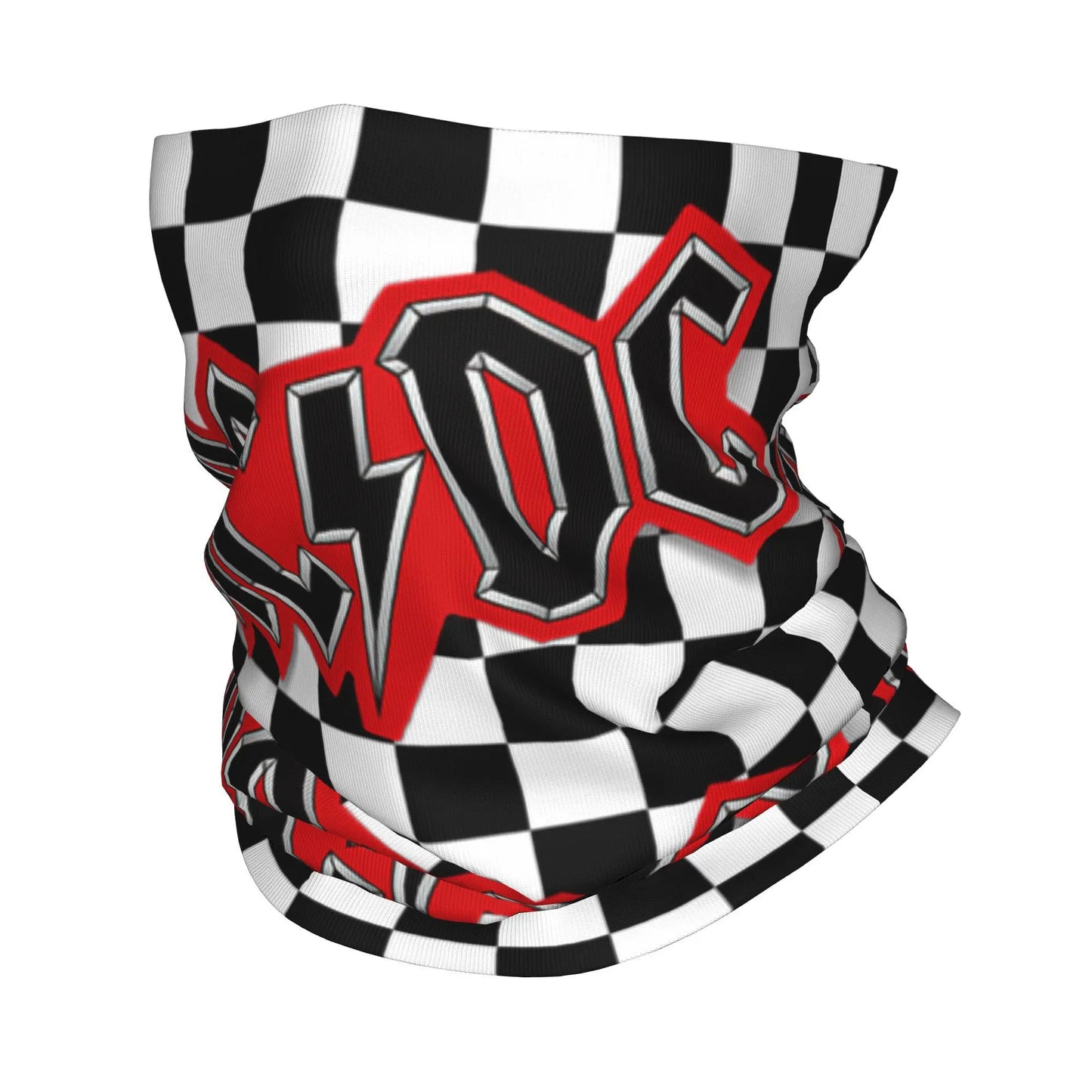 Custom Black AC DC Logo Camouflage Heavy Metal Band Bandana Neck Warmer Women Men Winter Hiking Ski Scarf Gaiter Face Cover 22 Bandana