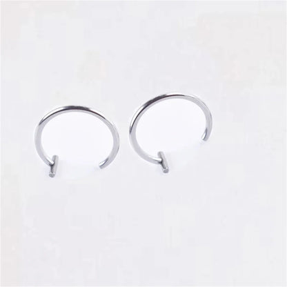2/4Pcs 18G 316L Stainless Steel Fake Lip Rings for Women Men, Fake Septum Nose Ring Clip On Lip Ring Fake Piercing Jewelry A1-2pcs-Silvery CHINA