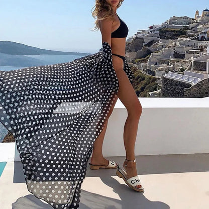 Plus Size Women Chiffon Beach Bikini Cover Up Kimono Cardigan Bathing Suit